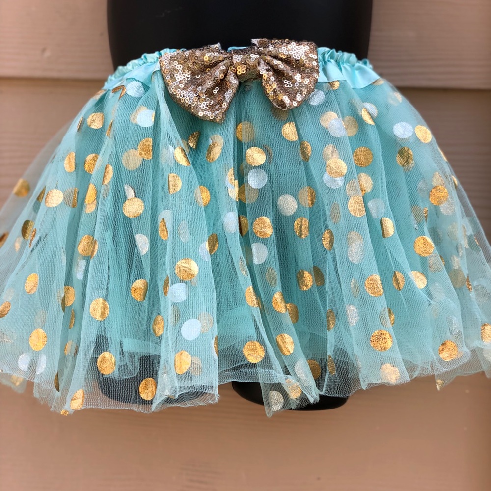 Girls Tiffany blue polka dot TUTU